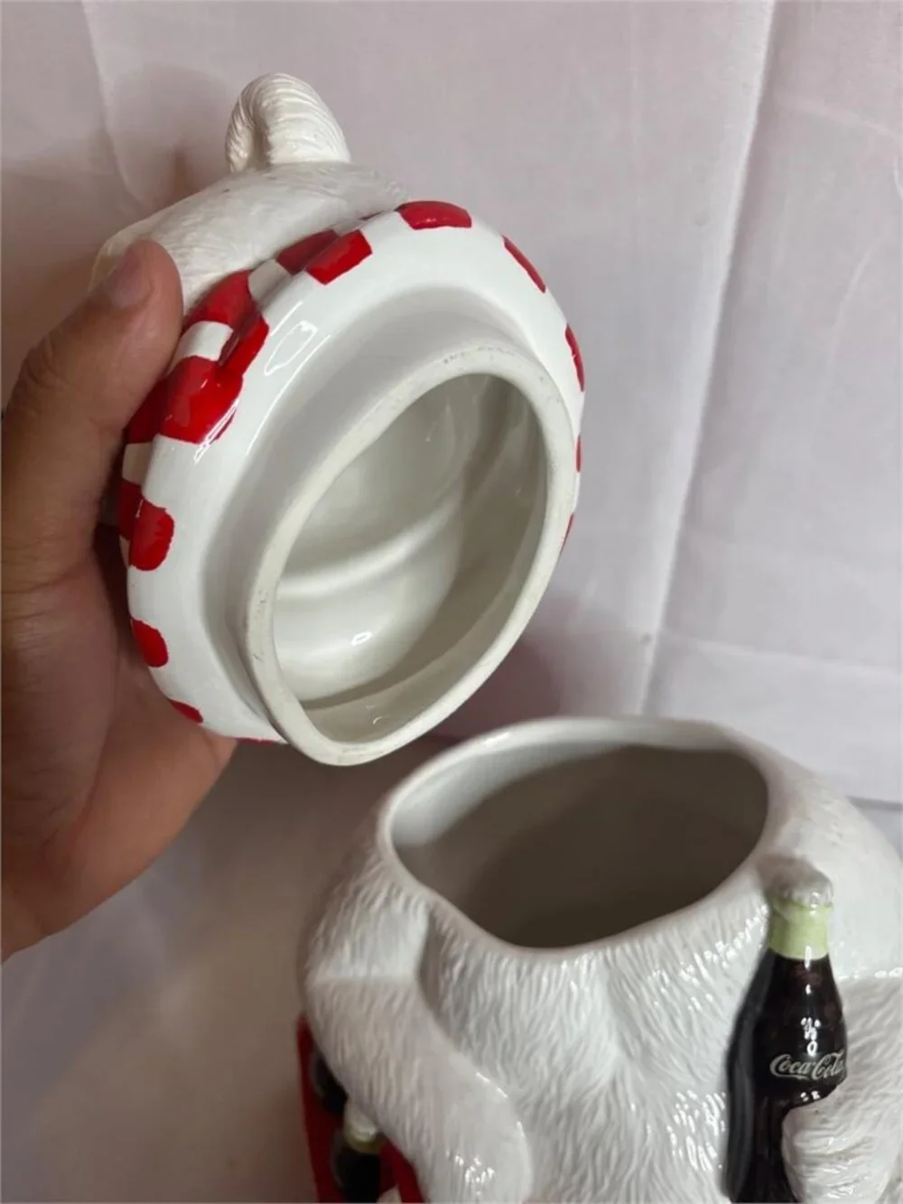 Vintage Coca-Cola Polar Bear & 6 Pack Bottle Crate Ceramic Cookie Jar